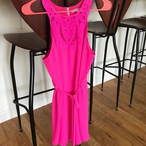 Dress with crotchet front